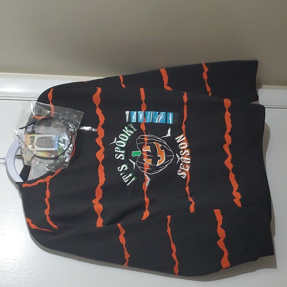Pumpkins & potions, extra large, black orange white and green